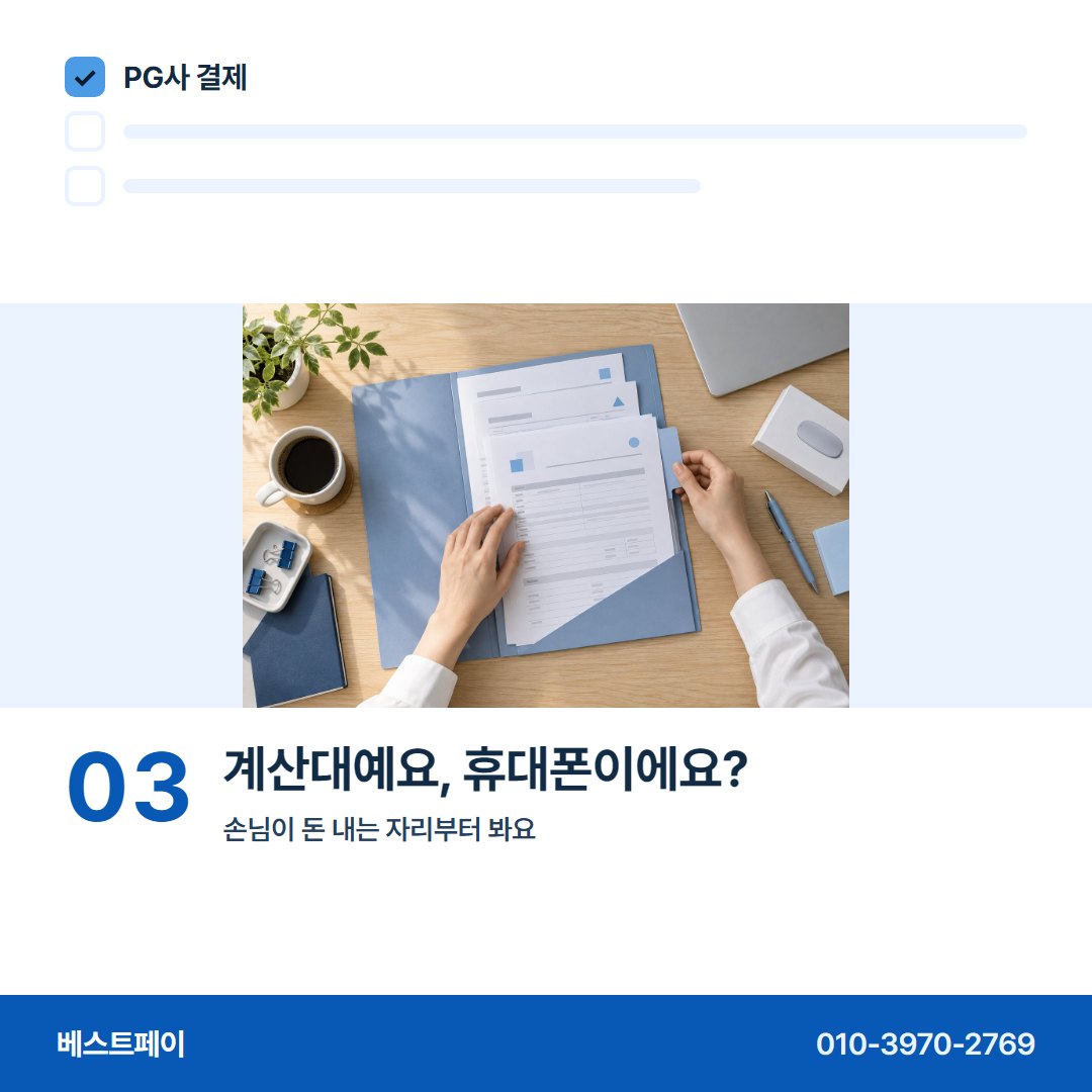 PG사 결제 계산대예요, 휴대폰이에요? — 처음 PG를 붙이는 사장님이 묻는 아홉 장면이에요